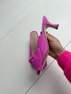 ReSELL - Bow Peep Toe Kitten Heel - Pink 39