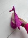 ReSELL - Bow Peep Toe Kitten Heel - Pink 39