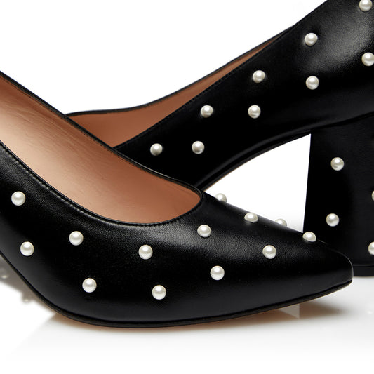 ReNTAL - Bon Bon Pump Heel - Black & Pearl