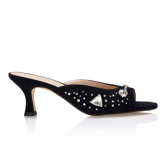 The Moment Peep Toe Kitten Heel - Black
