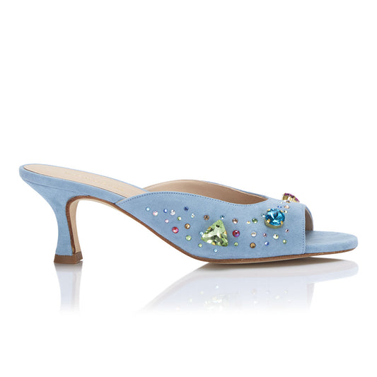 The Moment Peep Toe Kitten Heel - Blue