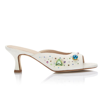 ReNTAL - The Moment Peep Toe Kitten Heel - Ivory