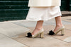 Bow Pump Heel - Gold Glitter