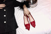 Tassel Flat - Gold Glitter