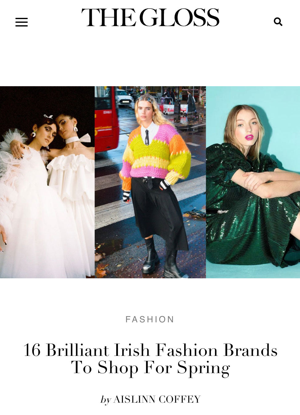 The Gloss - 16 Brilliant Irish Fashion Brands To Shop For Spring 3rd April 2023