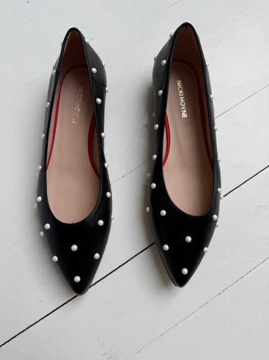ReSELL - Bon Bon Flat - Black & Pearl 38
