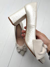 ReSELL - Bow Pump Heel - Pearlescent Ivory 39