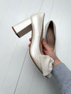 ReSELL - Bow Pump Heel - Pearlescent Ivory 39