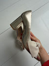 ReSELL - Bow Pump Heel - Gold Python/Ivory 39