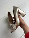 ReSELL - Bow Pump Heel - Gold Python/Ivory 39