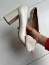 ReSELL - Bow Pump Heel Sample - Pearlescent Ivory 39