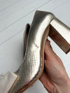 ReSELL - Bow Pump Heel - Gold Python/Ivory 42