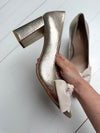 ReSELL - Bow Pump Heel - Gold Python/Ivory 42