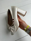 ReSELL - Bow Pump Heel - Pearlescent Ivory 39