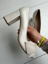 ReSELL - Bow Pump Heel - Pearlescent Ivory 39