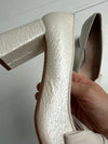 ReSELL - Bow Pump Heel - Pearlescent Ivory 39