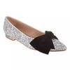 Bow Flat - Silver Glitter