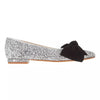 Bow Flat - Silver Glitter