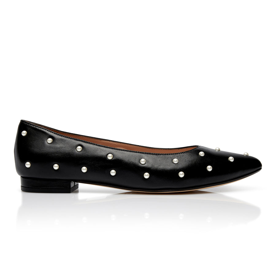 Bon Bon Flat - Black & Pearl