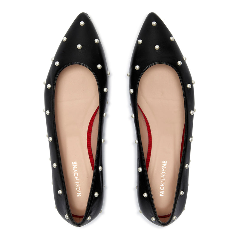 Bon Bon Flat - Black & Pearl