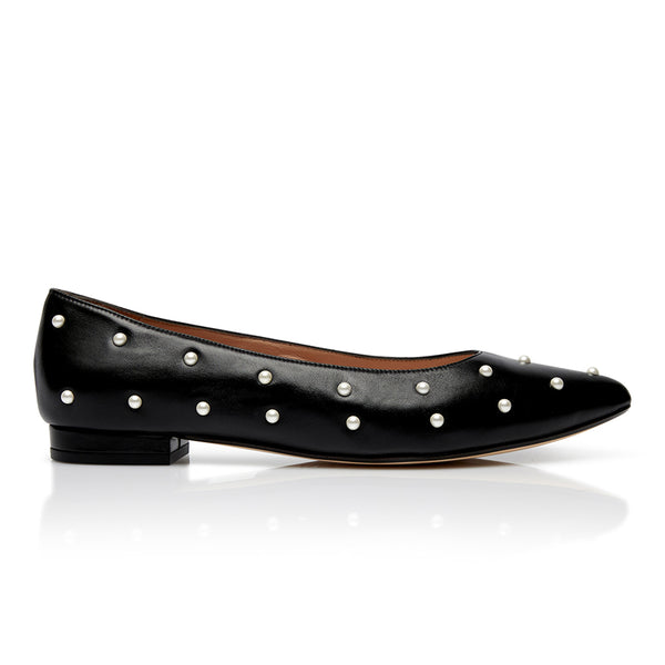 Bon Bon Flat - Black & Pearl