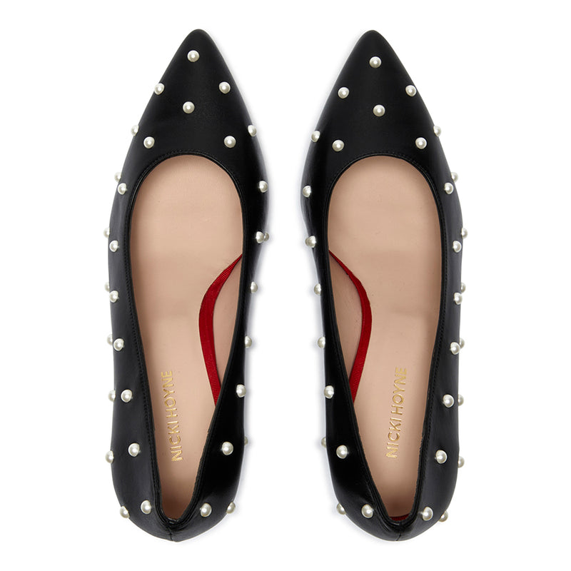 Bon Bon Pump Heel - Black & Pearl
