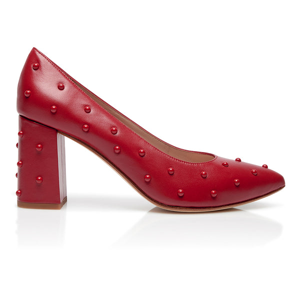 Bon Bon Pump Heel - Red & Red