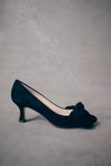 Bow Kitten Heel - Black