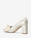 Bow Pump Heel - Pearlescent Ivory