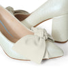 Bow Pump Heel - Pearlescent Ivory
