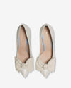 Bow Pump Heel - Pearlescent Ivory