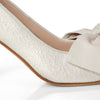 Bow Pump Heel - Pearlescent Ivory