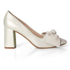 Bow Pump Heel - Pearlescent Ivory