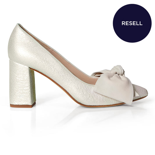 ReSELL - Bow Pump Heel - Pearlescent Ivory 39