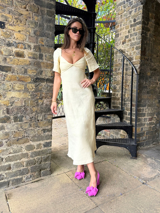 Bow Pump Heel - Pink