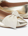 Bow Flat - Gold Python/Ivory