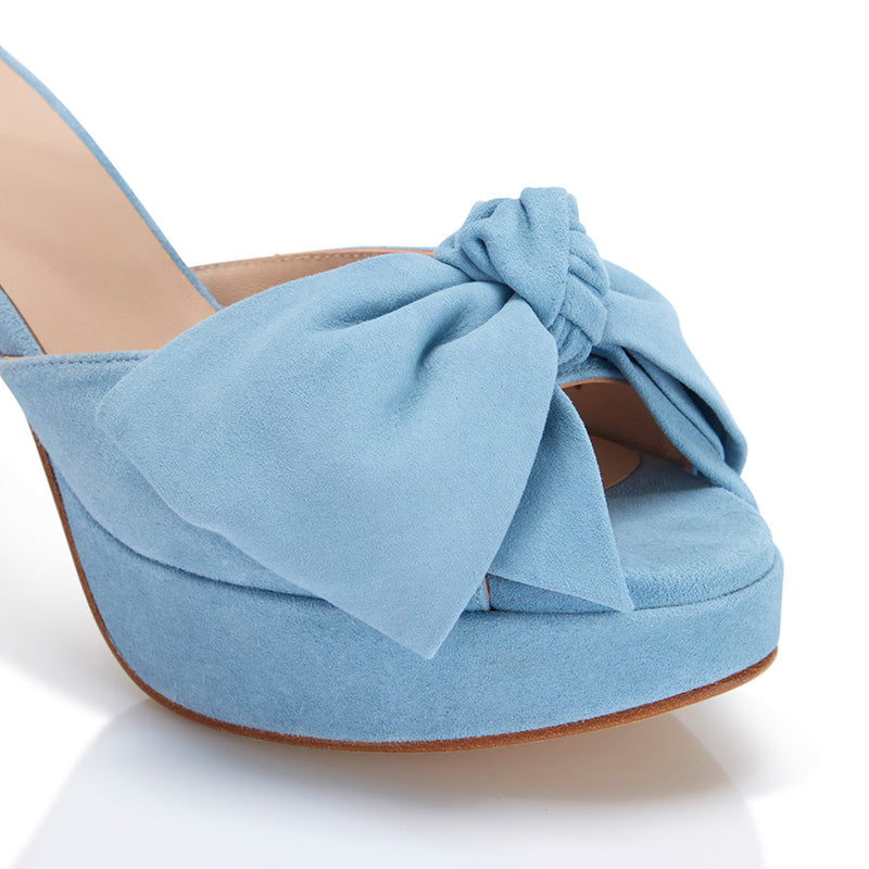 Bow Platform - Blue Suede