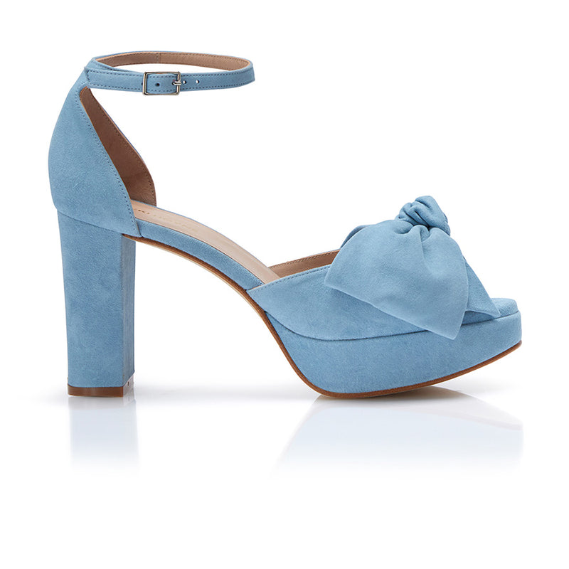 Bow Platform - Blue Suede