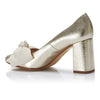 Bow Pump Heel - Gold Python/Ivory