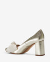 Bow Pump Heel - Gold Python/Ivory