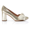 Bow Pump Heel - Gold Python/Ivory