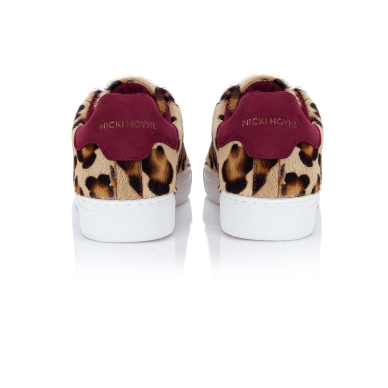 Classic Trainer - Leopard/Burgundy Suede