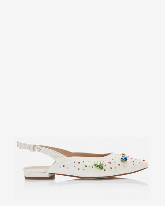 The Moment Flat Slingback - Ivory
