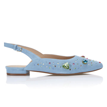 The Moment Flat Slingback - Blue