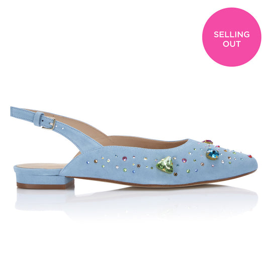 The Moment Flat Slingback - Blue