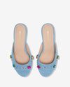 The Moment Peep Toe Kitten Heel - Blue