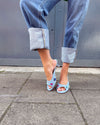 The Moment Peep Toe Kitten Heel - Blue