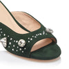 The Moment Peep Toe Kitten Heel - Green