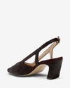 Sophie Slingback Kitten - Pony Hair Aubergine