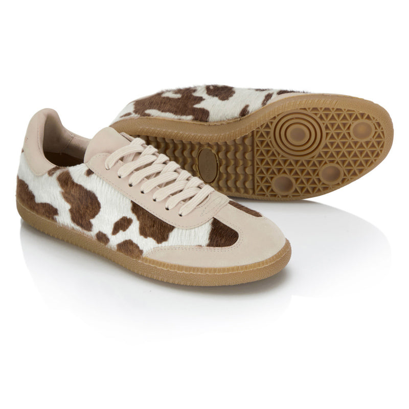 Sporty Trainer - Cow/Beige Suede